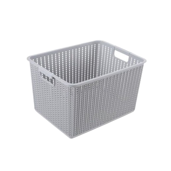 Caja de plástico Yuarrent Organizador de almacenamiento apilable gris METRO