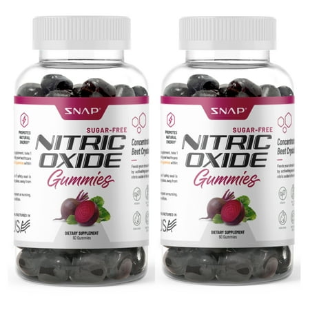Snap Supplements Nitric Oxide Gummies, Beet Root Gummy Supplement, Natural...
