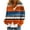 Orange, variant on Kilaqueen Cardigan Sweaters for Women Striped V Neck Long Sleeve Cardigan Soft Basic Lightweight Casual Coat