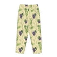 thumbnail image 5 of Balery Green And Purple Grapes print Women's Pajama Pants,Ultra Lightweight Pjs,Lounge Pant-Small, 5 of 9