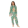 thumbnail image 2 of FORMRS Onesies Pajama for Adults Unisex Hoodie Winter Jumpsuit One Piece Sleepwear, Sizes S-2XL, Christmas Gingerbread, 2 of 7