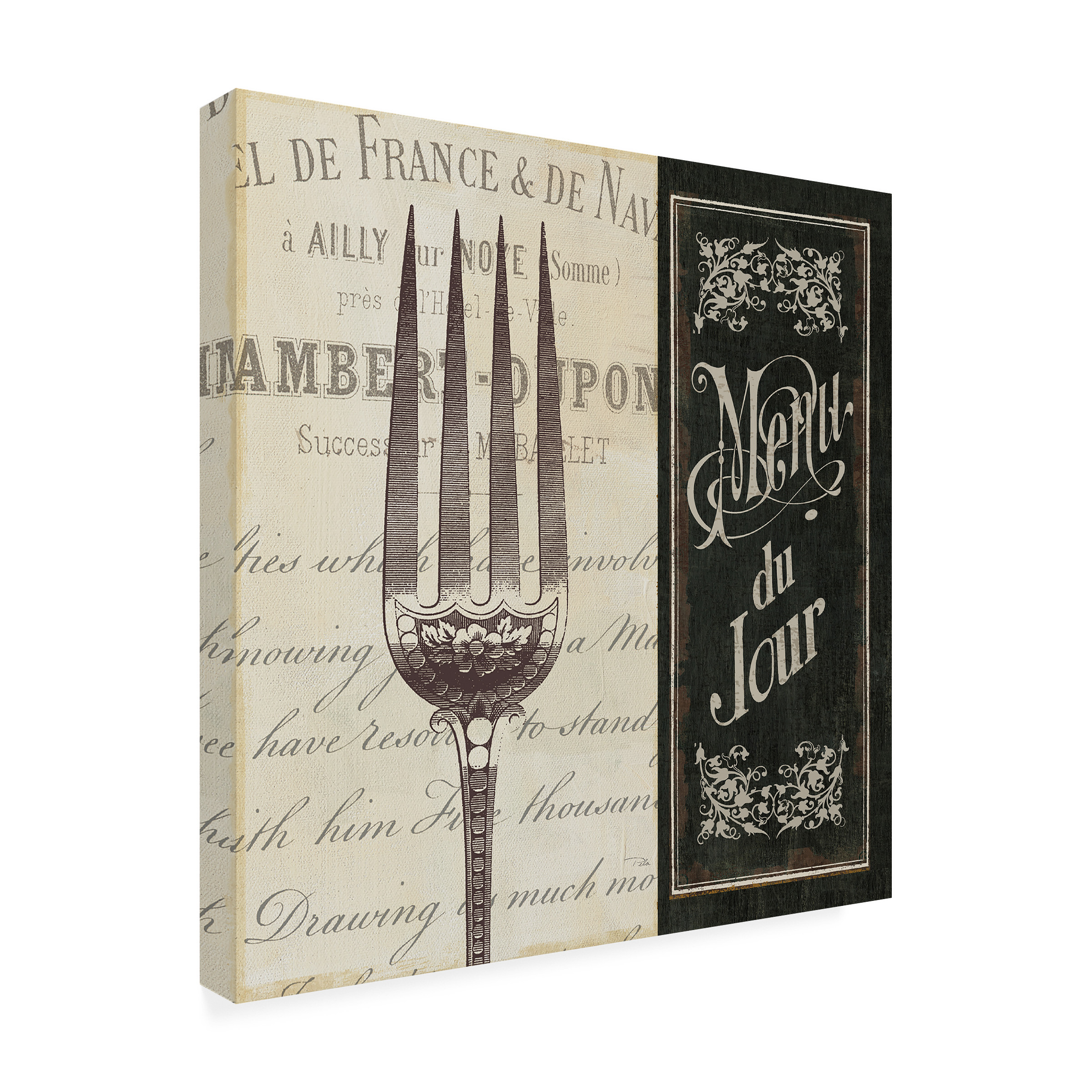 Pela Studio 'French Menu Ii' Canvas Art