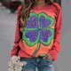 thumbnail image 2 of Camisas informales de manga larga para mujer, sudadera de cuello redondo con estampado de St Patrick Vintage, Tops holgados Fridja  czfsfas814, 2 of 5