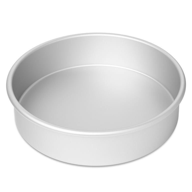 Choice 8 x 3 Round Straight Sided Aluminum Cake Pan