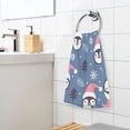 thumbnail image 6 of GZHJMY Christmas Cute Penguins Hand Towel Cotton Soft Absorbent Bath Hand Towels Decor, Multipurpose for Kitchen, Hotel, Spa, Yoga, Gym, Set of 2, 6 of 7