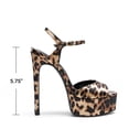 thumbnail image 2 of DREAM PAIRS Women’s High Platform Heels 5.75'' Stilettos Open Square Toe Heeled Sandals Ankle Strap Sexy Comfort Dress Shoes Wedding Bridal Pumps, 2 of 5