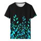 thumbnail image 5 of Tops de Ajuste Suelto para las Mujeres Sudadera Casual Impresa Manga Corta Cuello Redondo Superior, Poliéster, 5 of 5