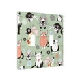 thumbnail image 2 of PAYOHTO Toggle Light Switch Wall Plate Texture Funny Cat Double Switch Cover Standard Size 2-Gang 4.50" x 4.5" Unbreakable Polycarbonate Thermoplastic, 2 of 6