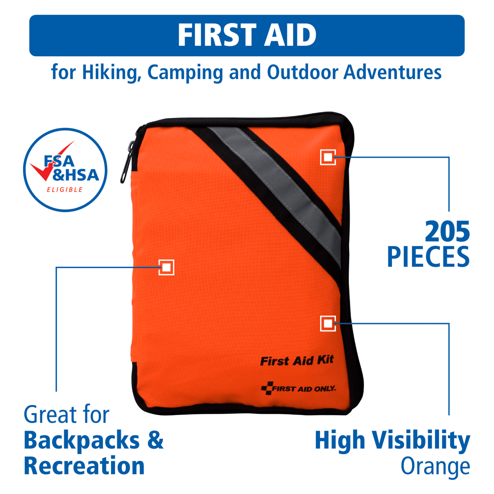 First Aid Only Outdoor Kit For Hiking And Camping 205 Piece photo 2