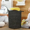 thumbnail image 5 of Stylish Patterned Linen Laundry Hamper Large Open Top Breathable Fabric For Bedroom Bathroom Durable And Easy Design, 5 of 5