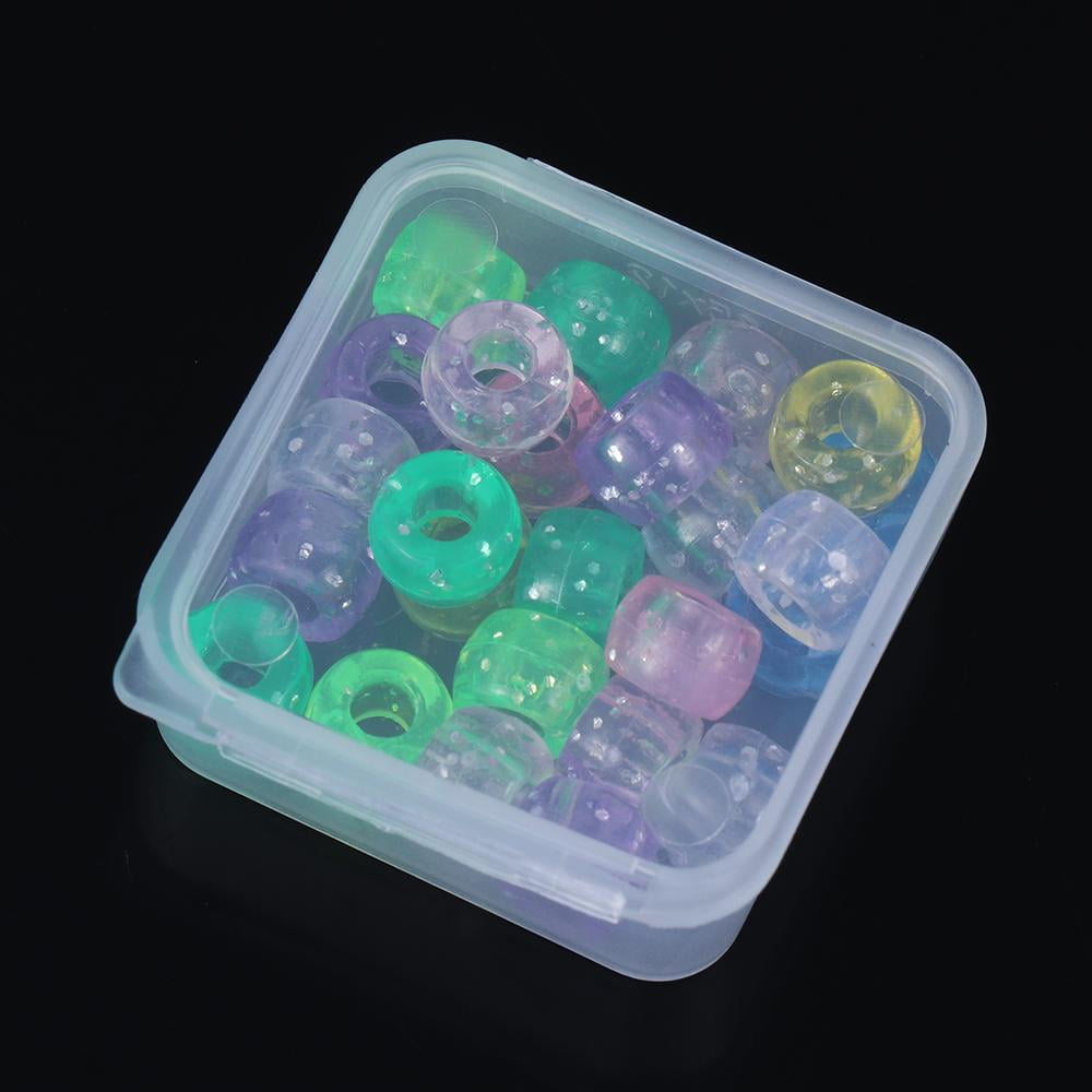 ChengR Useful Nail Art Screw Storage Plastic Transparent Small Storage Box Pill Chip Box Jewelry Organizer Case Beads Container 5.4x5.3x1.7cm