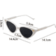 thumbnail image 2 of Retro Vintage Estrecho Ojo de gato Gafas de sol Mujer Gafas Marco de plástico MFZFUKR CPB-DE-WX336-4, 2 of 5