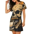 thumbnail image 2 of Naloa Grim Coffee Skull Print Women Nightgowns,Womens Loungewear,Short Sleeve Sleepwear,Comfy Ladies Nightdress, 2 of 6