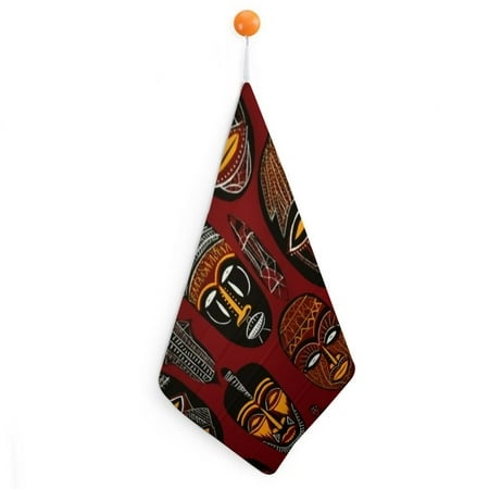 

Sheronv African Masks Theme Reusable Hand Towels Ultra-Fine Fiber Kitchen Towels 11.8x11.8in 4pcs