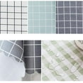 thumbnail image 4 of Fennco Styles Check Plaid Waterproof Scalloped 55 x 55 Inch Square Tablecloth Brown, 4 of 4
