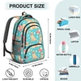 thumbnail image 5 of Golden Retriever and Floral Blue Pattern Cute School Backpack Bag with Padded Back and Adjustable Shoulder Straps 16.9 X 12.6 X 5.9 Inches, 5 of 5