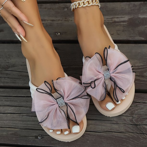 WILLBEST Sandalias Para Playa De Verano Para Mujer, De Piel, Con Flores, Puntera Apretada, Elásticas, De Color Liso 1186