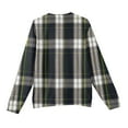thumbnail image 6 of Men's Plaid Print Round Neck Long Sleeve Ribbed Knit Pullover, Sweater for Fall Winter, Casual Style and Holiday Season,Black,L, 6 of 6
