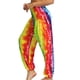 thumbnail image 2 of Gibobby Pantalones deportivos Mujer Hippie Bohemio Palazzo Yoga Scrunched Bottom Tie Dye Harem Pantalones Mujer Tie Dye Harem Pantalones(F， Talla única), 2 of 5