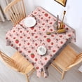 thumbnail image 2 of Pink Cow Strawberry Pattern Square Tablecloth,Waterproof Square Table Cover,Wipeable Spillproof Washable Table Cover for Home Kitchen Party Decor 42"X42"(107x107cm), 2 of 6