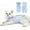 Blue, variant on Cat Recovery Suit for Male and Female Surgical Post Surgery Soft Shirt Clothes Neuter Licking Protective Diapers Outfit Cover