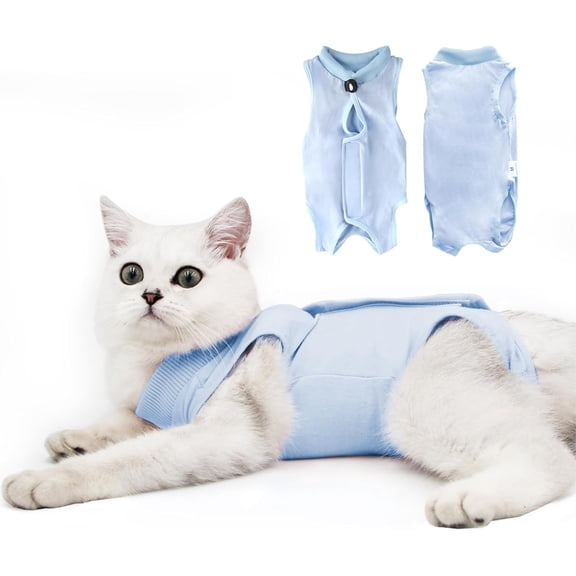 Cat Recovery Suit for Male and Female Surgical Post Surgery Soft Shirt Clothes Neuter Licking Protective Diapers Outfit Cover
