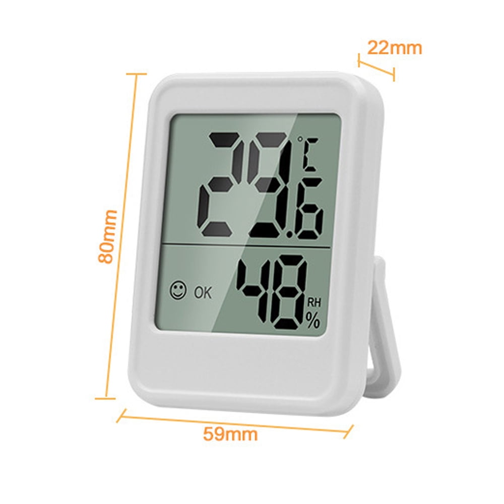 SONSENES Room Thermometer Indoor Outdoor Thermometer Home Thermometer with  Touch Switch LCD Display for Humidity Detector, Baby, Nursery Thermometer