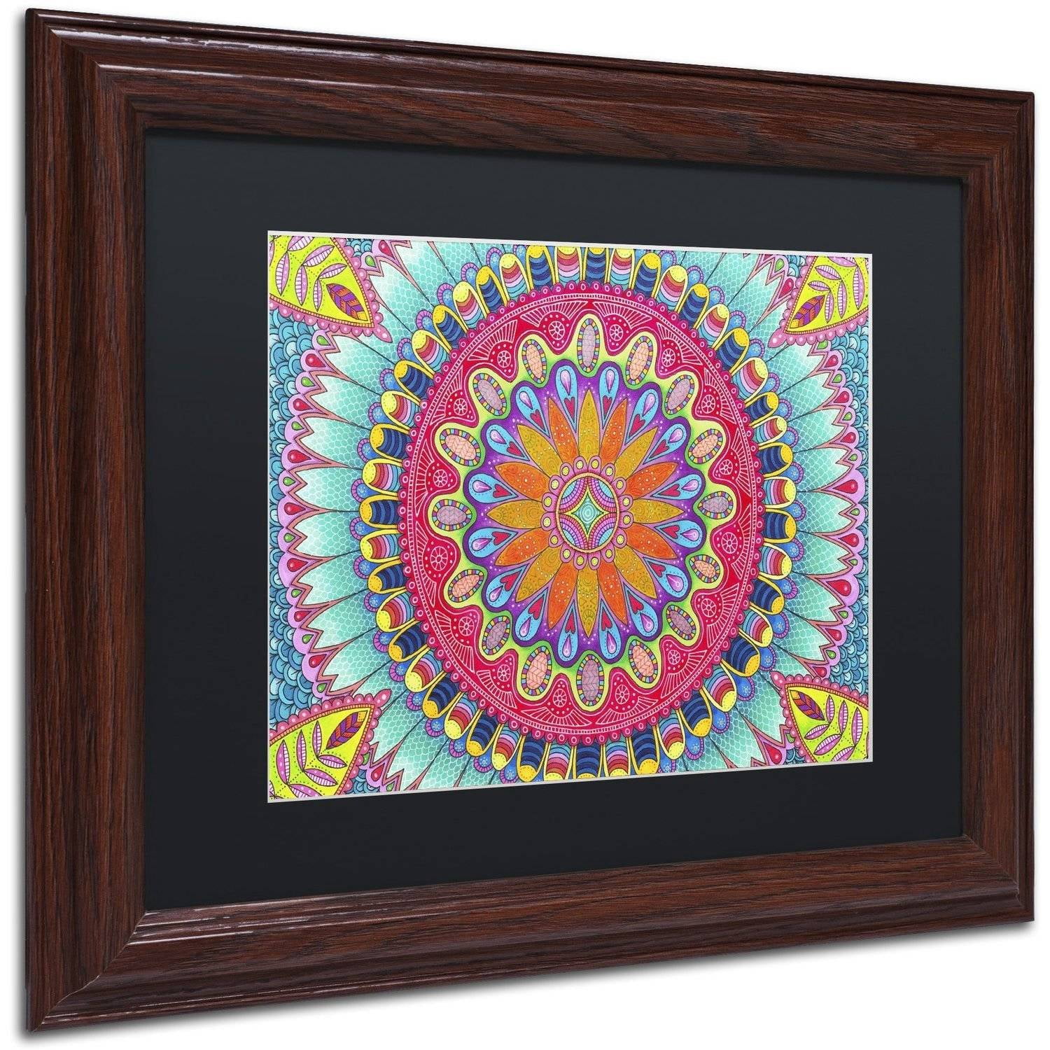 Trademark Fine Art "Summer Fun" Canvas Art by Hello Angel, Black Matte, Wood Frame