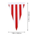 thumbnail image 2 of 3 banderas colgantes con diseño de rayas, encantadoras banderas de cuerda para decoración de circo y carnaval., 2 of 7