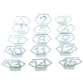thumbnail image 1 of Injueey 15 piezas Números de de boda 1-15 Suministros de exhibición de hexágono regular Multicolor ahuecado para eventos de fiesta JM01782 Decoración del hogar JM01783 Injueey HA012308-02, 1 of 6
