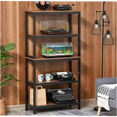 thumbnail image 2 of JERFIT 5-Tier Storage Bookshelf, Industrial Ladder Shelf Organizer Rack with Anti-Tip Wall Anchor, Black, 2 of 6
