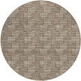 thumbnail image 5 of HomeRoots 594985 8 ft. Brown & Beige Round Geometric Washable Indoor & Outdoor Area Rug, 5 of 5