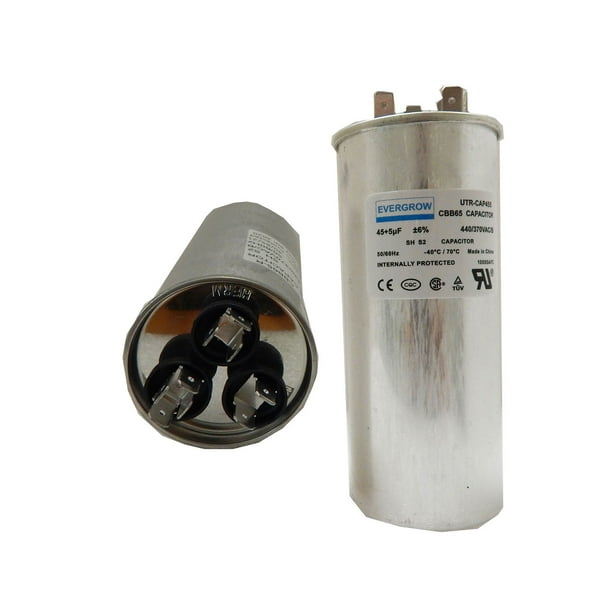 EverGrow 45/5 MFD 370 Volt Dual Round Run Capacitor