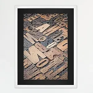 MCS 20x27 Puzzle Frame, White Frame for Finished Puzzles, Vertical & Horizontal Wall-Mounted Large Picture Frame for Puzzle Display & Preservation (1-Pack)
