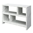 thumbnail image 3 of Convenience Concepts Northfield Console 3 Tier Bookcase, White Faux Marble, 3 of 5