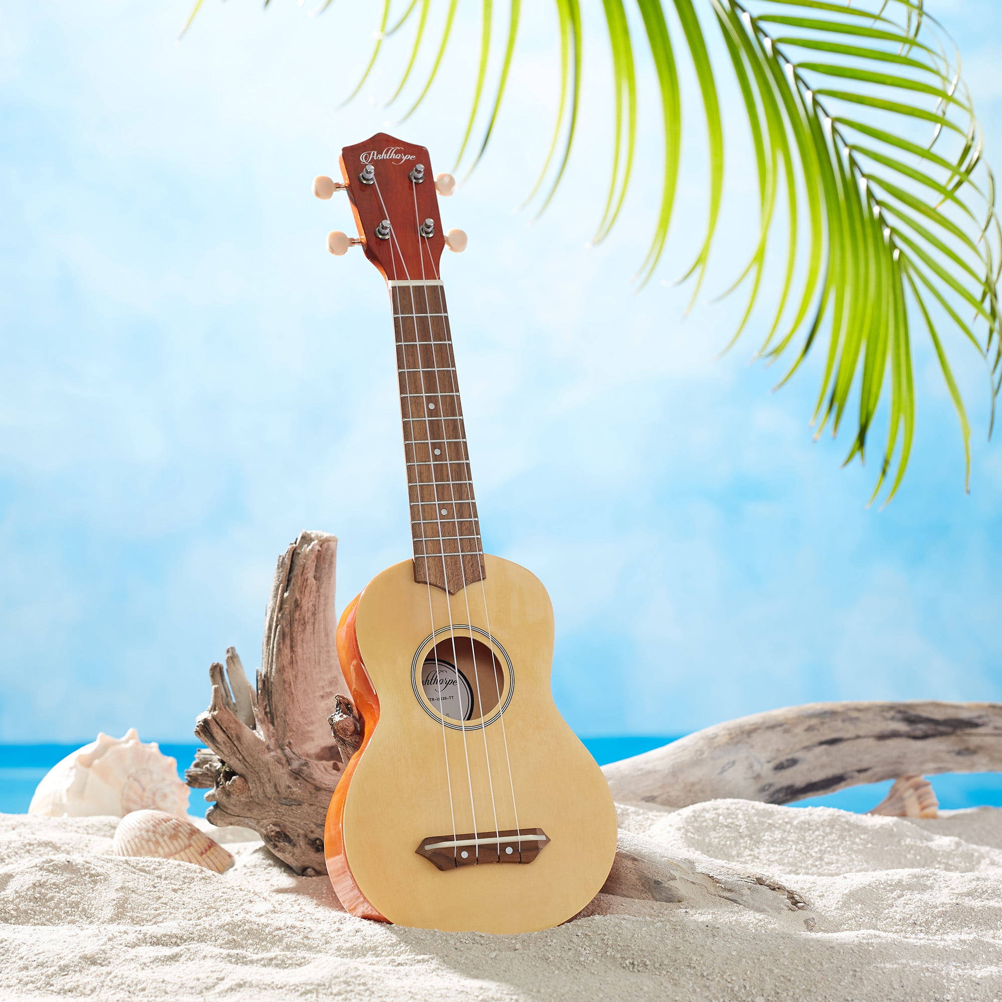 Ashthorpe Soprano Ukulele for Beginners, 21-inch Uke Bundle Kit for Kids - Two-Tone