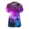 thumbnail image 4 of Fesfesfes Womens Shirts Women's Fashion Casual Print Astral V-neck Short Sleeve T-shirt Yoga Top XL(US:10), 4 of 5