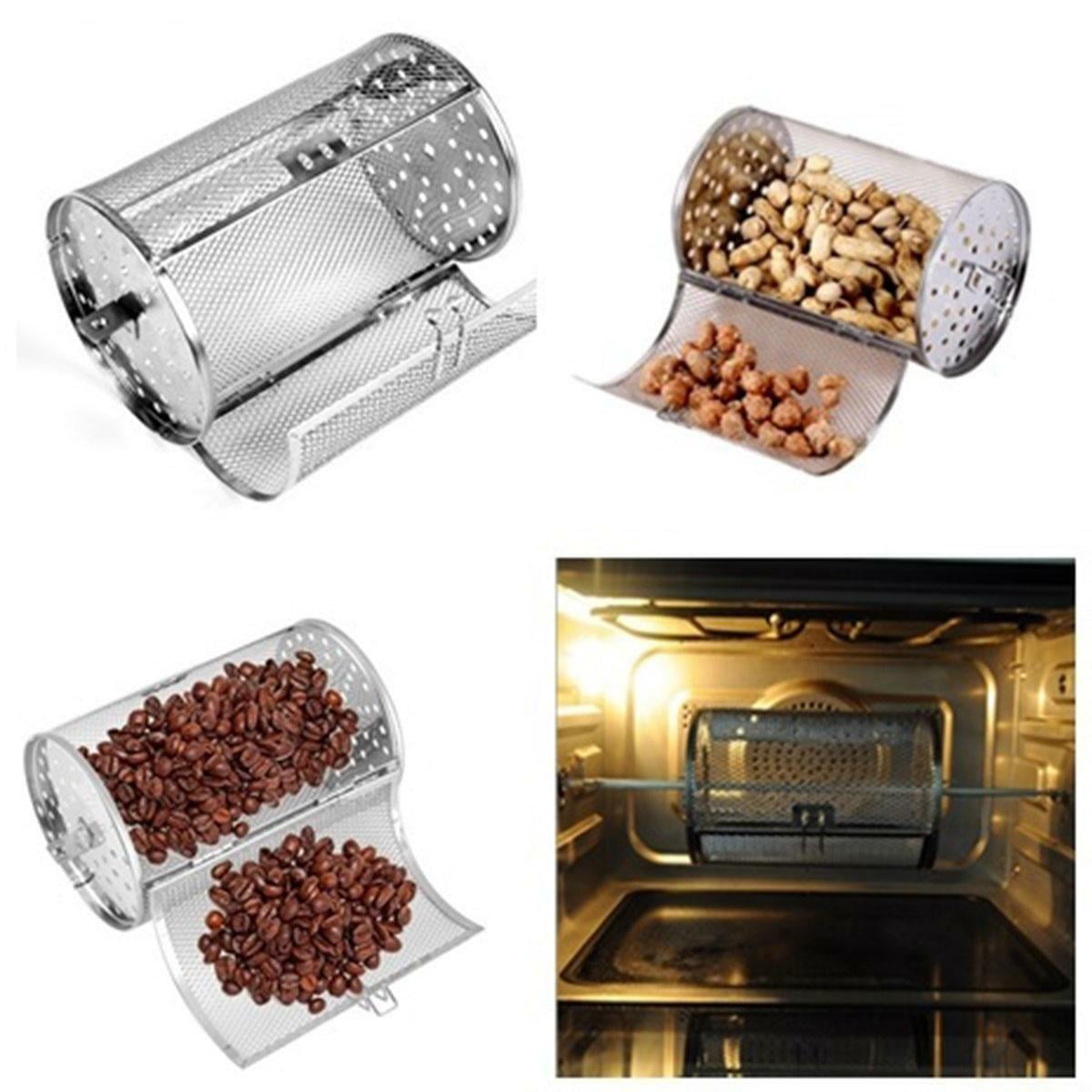 Coffee Beans & Nuts Rotisserie Grill Roaster Drum Oven Stainless Steel