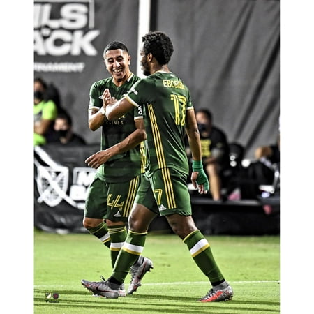 Jeremy Ebobisse Portland Timbers Unsigned MLS is Back Semi-Final Header Goal Celebration Photograph