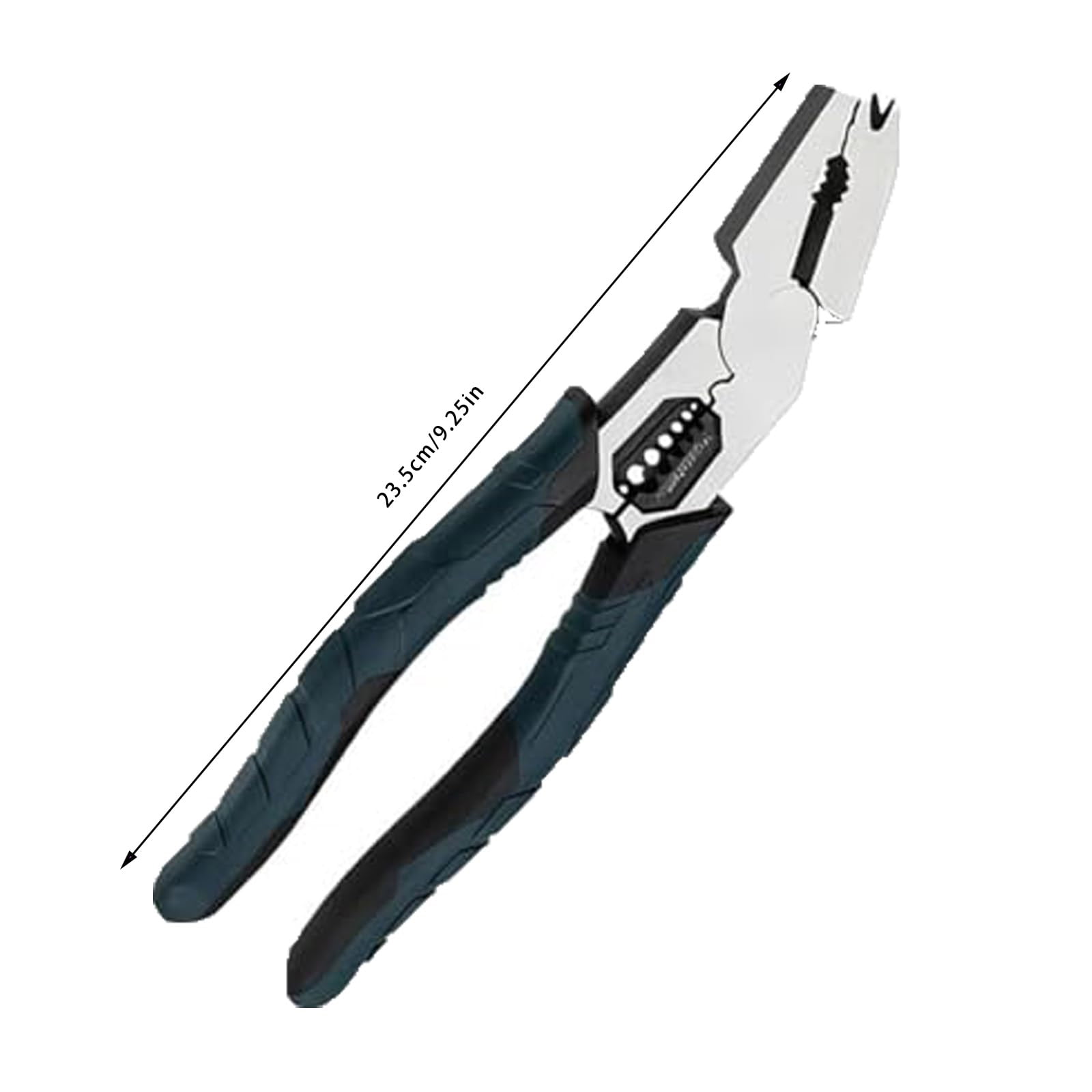 New Industrial-Grade Multi-Function Cutting Pliers, 9-in-1 CR-V Heavy-Duty Lineman Plier Tool—Compound Action Leverage Design, Nail Puller/Wire Cutter/Stripper