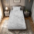 thumbnail image 3 of meiyoeat Silver Swirl Striped Twin Sheets,Modern Minimalist Artwork Bedding For Girls,3pcs1 Flat Sheet, 1 Fitted Sheet and 1 Pillowcase, 3 of 6