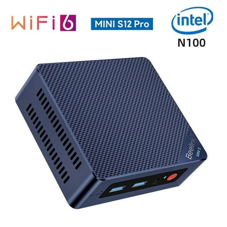 Beelink S12 Pro Mini PC Windows 11 Pro, Intel N100 Max 3.4GHz 16GB RAM 500GB SSD Mini Desktop Computer