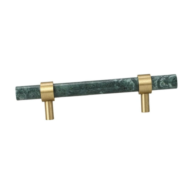 Tiradores de mármol para armarios, tiradores robustos y elegantes para cajoneras de baño, armarios, muebles de cocina y cómodas. Verde de 35x140 mm