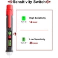 thumbnail image 4 of AIRIC Voltage Tester Non Contact AC Pen Electrical Tester Adjustable Sensitivity, Outlet Circuit Tester, LED Flashlight, Beeper Alarm, 12V-1000V/48V-1000V & Null Live Wires Voltage Detector, 4 of 5