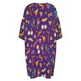 thumbnail image 5 of Flat Carnival Pattern Sleepshirts For Sleeping Travels Loose Sleepdress Pajama Dress Soft Nightdress Sleepwear, 5 of 7