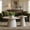 Stone, variant on Rafasarr Nesting Coffee Table Set of 2, Modern Fluted Coffee Table with Faux Stone Veneer, Travertine Round Tea Table and End Table Set, Minimalist Center Tables for Living Room, Office, Stone