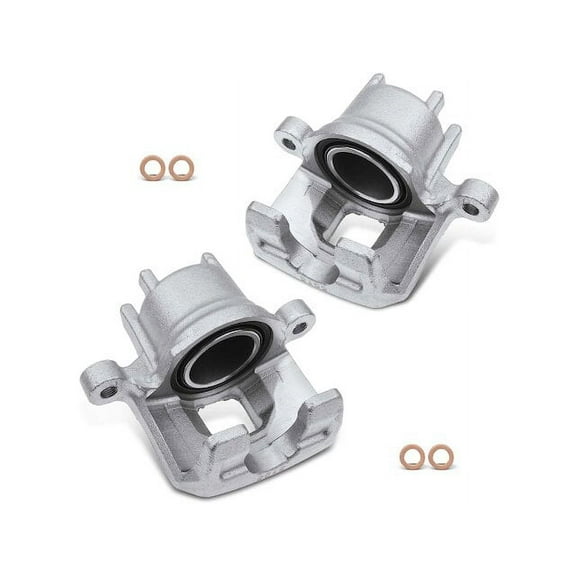 Front Brake Caliper Set 2 - Compatible with 2017 - 2021 Mitsubishi Mirage G4 1.2L 3-Cylinder 2018 2019 2020