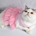 thumbnail image 3 of Pet Doggy Cats Fancy Tutu Adorable vestido de malla a rayas Princesa Petite Chaleco Doggie Bowknot Vestidos para perros pequeños medianos Pomeranian Chihuahua Falda Cachorro Ropa339, 3 of 7