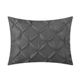 thumbnail image 3 of Evolive 4pc Set Pinch Pleat/Kiss Pleat, Pintuck Comforter Set with Pompom, 3 of 7
