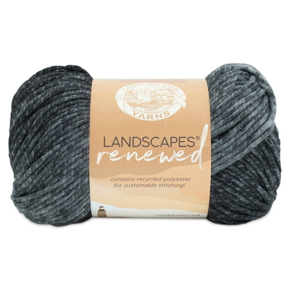 Lion Brand Landscapes Renewed 542-206AQ Marble Soft Recycled Yarn